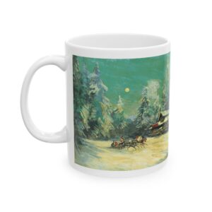 Vintage Artwork, Horse-drawn Carriage, Inn.  11 oz Mug